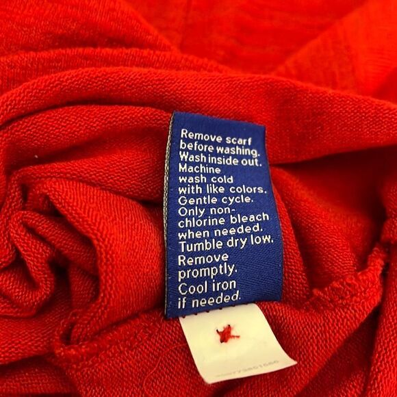 Apt.9 Women Scoop Neck Red Long Sleeve Loose Long Dress Size M - Picture 5 of 7